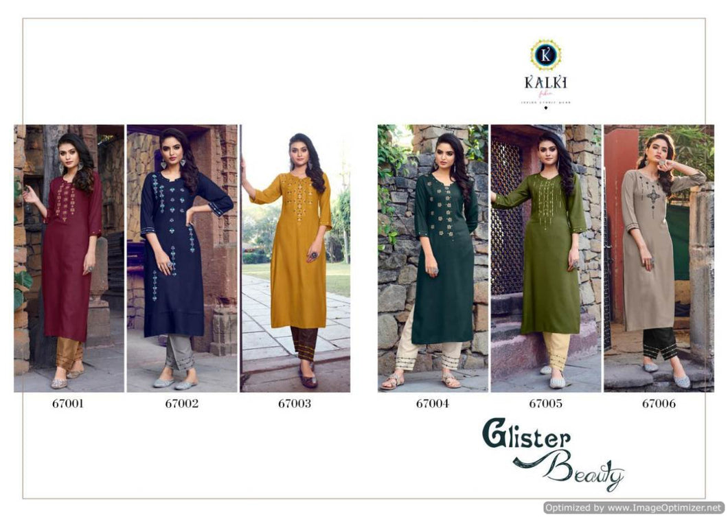 Kalki Glister Beauty Designer Kurti with Bottom Collection