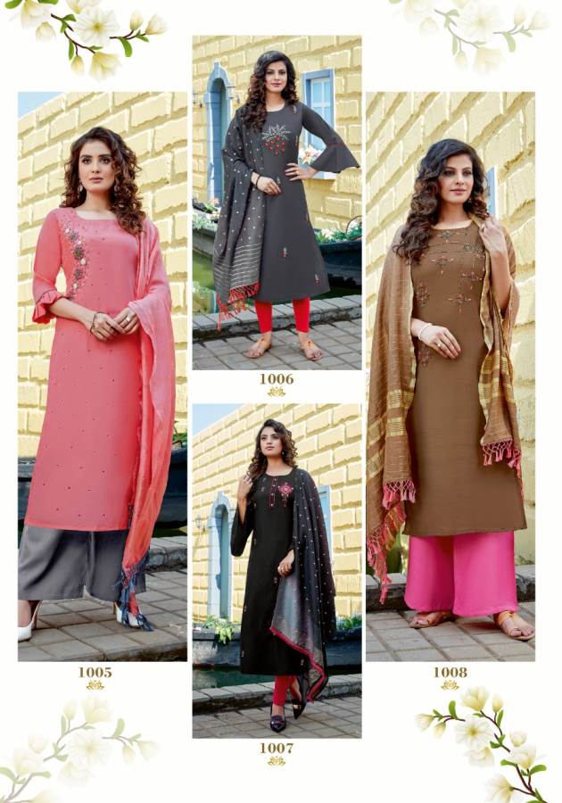 Parra Chunnri 4 Designer Kurti with Dupatta Collection